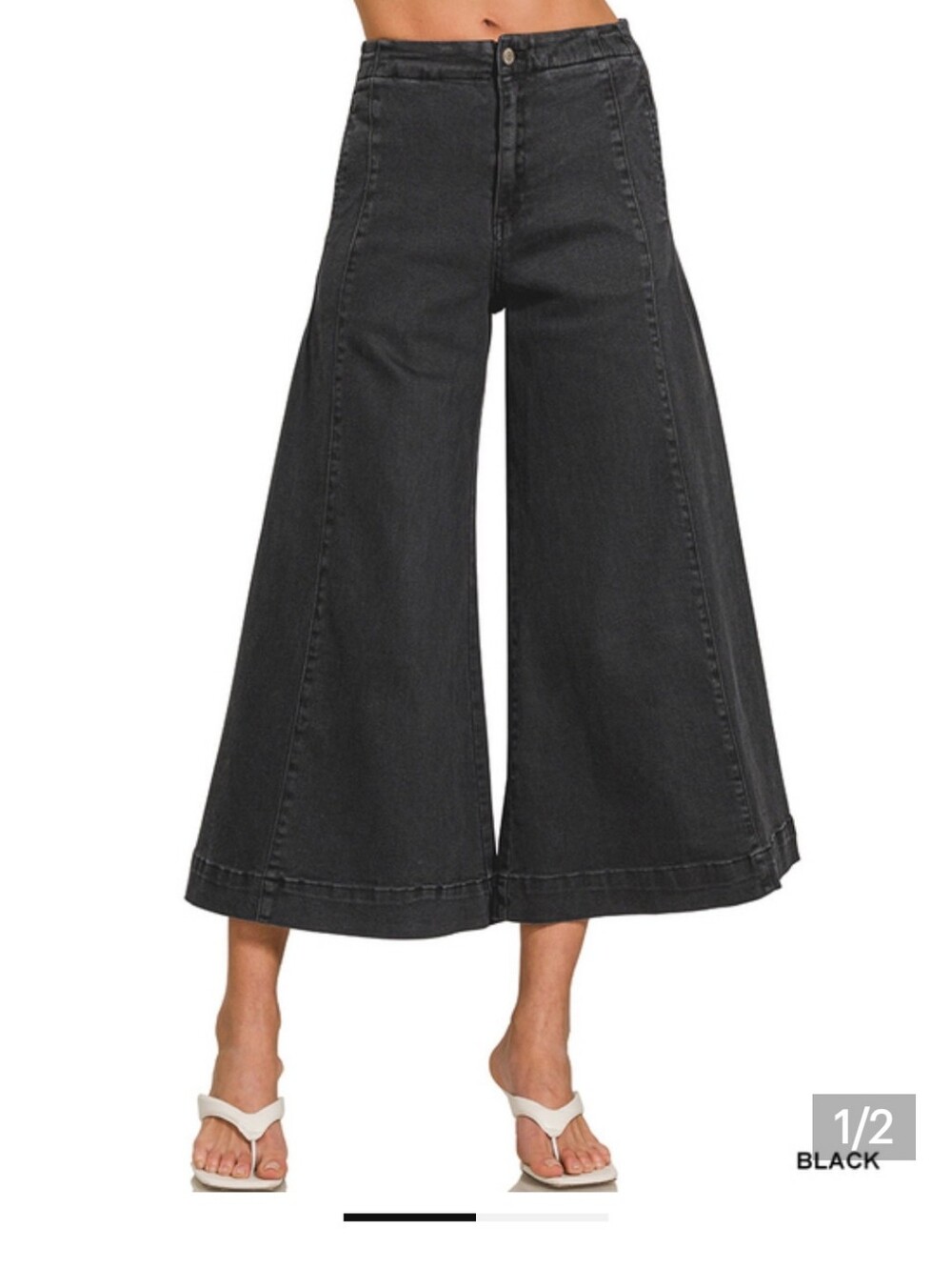 Zenana Black Wide-Leg Women’s Jeans